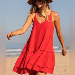 Left On Friday Red Summer Dress